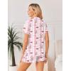 Ekouaer Viscose from Bamboo Women Pajama Sets Button Up Cooling Pjs Short Sleeve Ruffle Sleepwear 2 Piece Lounge Shorts Set(Pink Stripe Teddy)