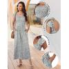 Ekouaer Womens Casual Jumpsuits Summer Boho Outfits Printed Smocked Wide Leg Vacation Jumper With Pockets S-XXL(White Floral)