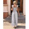 Ekouaer Womens Casual Jumpsuits Summer Boho Outfits Printed Smocked Wide Leg Vacation Jumper With Pockets S-XXL(White Red Floral)