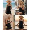 Ekouaer Womens Summer Casual Rompers 2026 Loose Sleeveless Overalls Adjustable Shorts Jumpsuits with Pockets Outfits(Black)