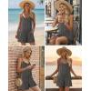 Ekouaer Womens Summer Casual Rompers 2026 Loose Sleeveless Overalls Adjustable Shorts Jumpsuits with Pockets Outfits(Dark Grey)