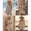 Ekouaer Womens Summer Casual Rompers 2026 Loose Sleeveless Overalls Adjustable Shorts Jumpsuits with Pockets Outfits(Khaki)