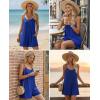 Ekouaer Womens Summer Casual Rompers 2026 Loose Sleeveless Overalls Adjustable Shorts Jumpsuits with Pockets Outfits(Royal Blue)