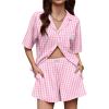 Pink White Plaid