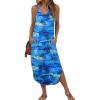 Ekouaer Women’s Swimsuit Beach Cover Up Dress Spaghetti Strap V Neck Swimwear A Line 2026 Bathing Suit Coverups with Pockets(Blue Hawaiian)