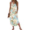 Ekouaer Women’s Swimsuit Beach Cover Up Dress Spaghetti Strap V Neck Swimwear A Line 2026 Bathing Suit Coverups with Pockets(Multicolor Pictorial)