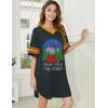 Ekouaer Nightgowns for Women Cotton Night Gown Short Sleeve Sleepwear V Neck Color Block Sleep Shirts Ladies Night Shirts(C_dream Grey)