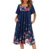 Navy Blue Flower