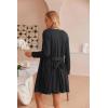 Ekouaer Pajamas for Women Set 3 Piece Lounge Set Soft Pajama Sets Waffle Knit Tank Top and Shorts Cardigan with Pockets S-XXL(Black-11)