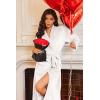 Ekouaer Robes for Women Soft Long Bathrobe Lightweight Fleece Shawl Collar Spa Robe Cozy Sleepwear with Pockets S-XXL