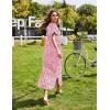 Ekouaer Women’s Full Length Short Sleeve Nightgown(Pink Floral)