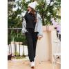 Ekouaer Womens Fuzzy Fleece Pajama Sets Long Sleeve Jogger Sets Comfy Sleepwear Loungewear with Pockets(Black)