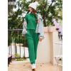 Ekouaer Womens Fuzzy Fleece Pajama Sets Long Sleeve Jogger Sets Comfy Sleepwear Loungewear with Pockets(Green)