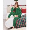 Ekouaer Womens Fuzzy Fleece Pajama Sets Long Sleeve Jogger Sets Comfy Sleepwear Loungewear with Pockets(Green Christmas Prints)