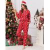 Ekouaer Womens Fuzzy Fleece Pajama Sets Long Sleeve Jogger Sets Comfy Sleepwear Loungewear with Pockets(Red Christmas Prints)