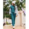 Ekouaer Womens Fuzzy Fleece Pajama Sets Long Sleeve Jogger Sets Comfy Sleepwear Loungewear with Pockets(Teal)