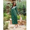 Ekouaer Womens Long Sleeve Nightgowns Long Sleep Shirts Henley Night Shirts Full Length Nightgown(Christmas Green)