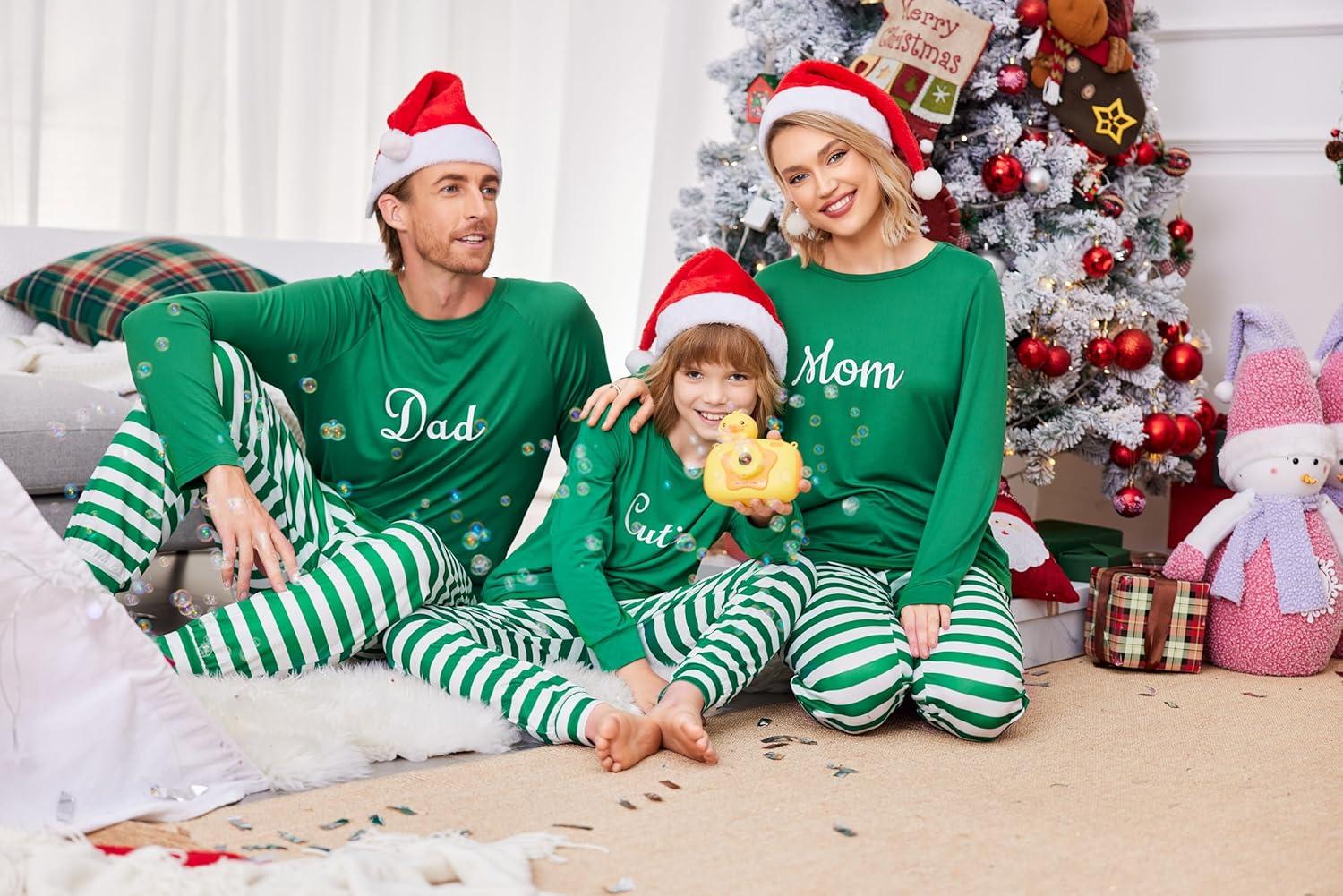 imageEkouaer Matching Christmas Family Pajamas Sets Couples Xmas Holiday Pjs for Women Men