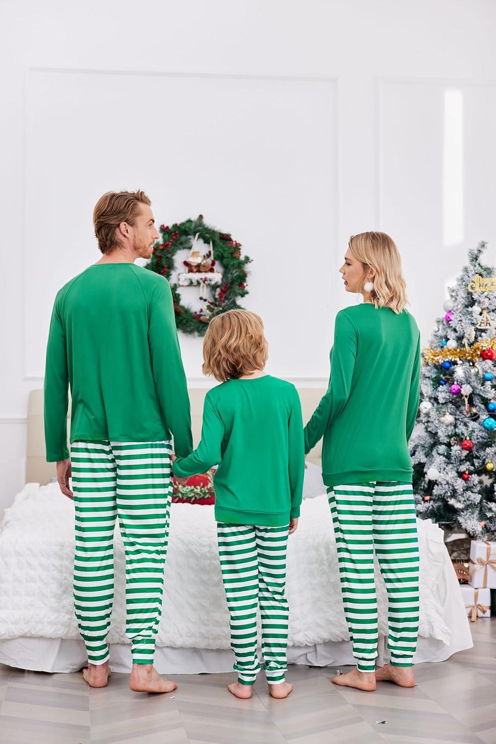 imageEkouaer Matching Christmas Family Pajamas Sets Couples Xmas Holiday Pjs for Women Men