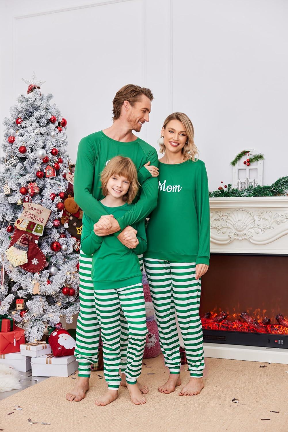imageEkouaer Matching Christmas Family Pajamas Sets Couples Xmas Holiday Pjs for Women Men