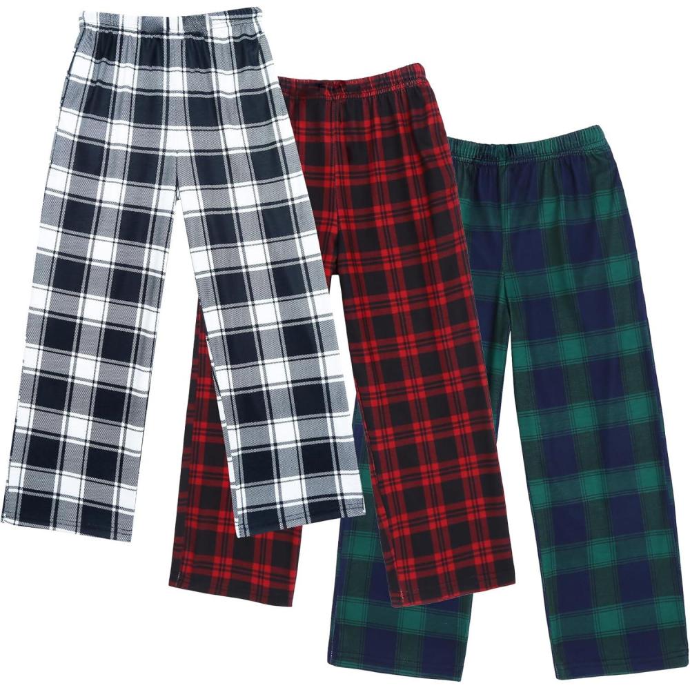 imageEkouaer Boys Pajama Pants 3 Pack Sleep Kids Pajama BottomsBpattern10