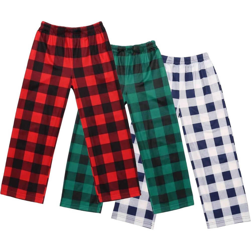 imageEkouaer Boys Pajama Pants 3 Pack Sleep Kids Pajama BottomsBpattern11