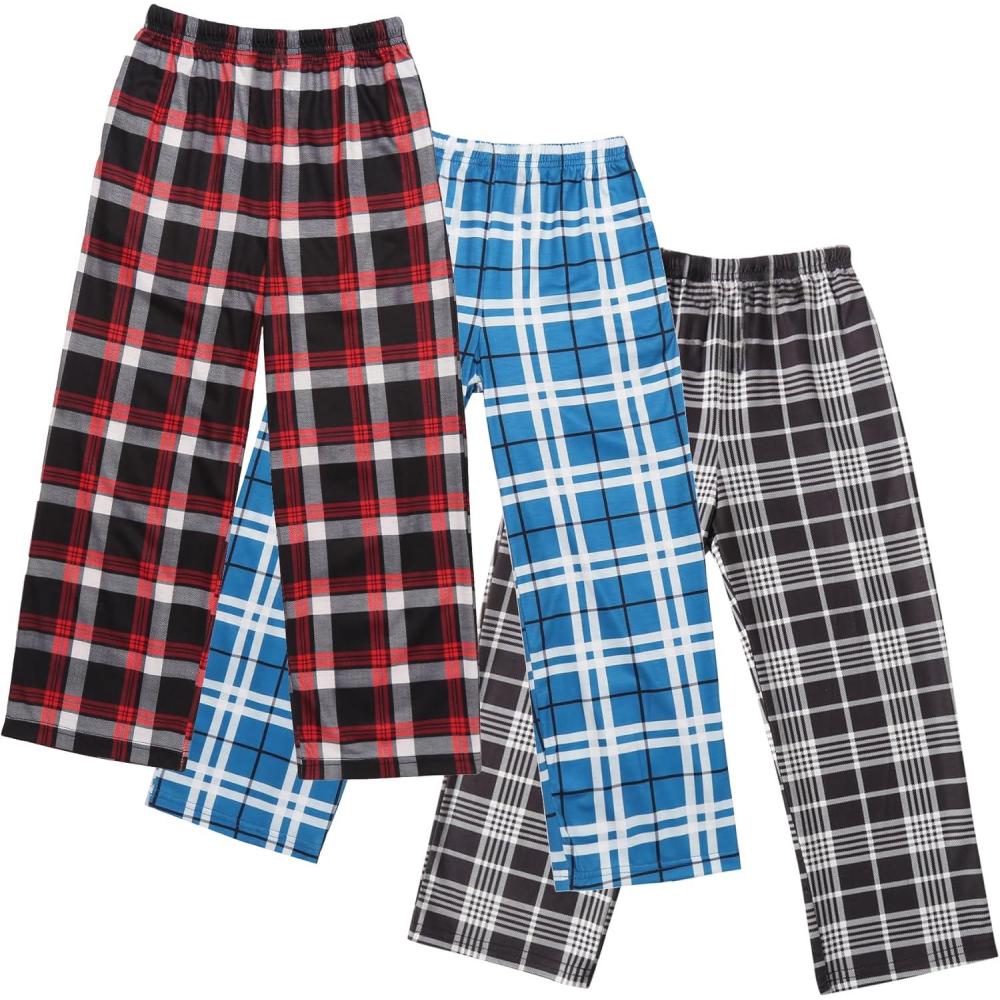 imageEkouaer Boys Pajama Pants 3 Pack Sleep Kids Pajama BottomsBpattern2