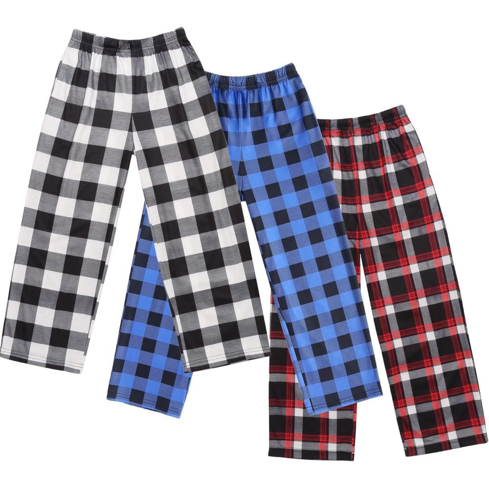 imageEkouaer Boys Pajama Pants 3 Pack Sleep Kids Pajama BottomsBpattern9