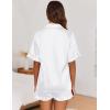 Ekouaer Satin Pajama Set for Women Button Down Silk 2 Piece Pj Sets Ruffle Short Sleeve Sleepwear(A-white)