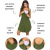 Ekouaer Women 3 in 1 Labor and Delivery/Maternity/Nursing Nightgown Button Down Sleeveless Pregnancy Dress for Breastfeeding(Army Green)