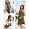 Ekouaer Women 3 in 1 Labor and Delivery/Maternity/Nursing Nightgown Button Down Sleeveless Pregnancy Dress for Breastfeeding(Army Green)
