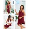 Ekouaer Women 3 in 1 Labor and Delivery/Maternity/Nursing Nightgown Button Down Sleeveless Pregnancy Dress for Breastfeeding(Wine Red)