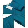 Ekouaer Women’s Pajama Sets Casual 2Pcs Sleepwear Long Sleeve Pullover Tops Long Joggers Pants with Pockets(Aquamarine Blue)