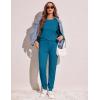 Ekouaer Women’s Pajama Sets Casual 2Pcs Sleepwear Long Sleeve Pullover Tops Long Joggers Pants with Pockets(Aquamarine Blue)