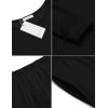 Ekouaer Women’s Pajama Sets Casual 2Pcs Sleepwear Long Sleeve Pullover Tops Long Joggers Pants with Pockets(Dark Black)