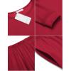 Ekouaer Women’s Pajama Sets Casual 2Pcs Sleepwear Long Sleeve Pullover Tops Long Joggers Pants with Pockets(Deep Wine)