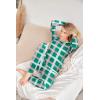 Ekouaer Women’s Pajama Sets Casual 2Pcs Sleepwear Long Sleeve Pullover Tops Long Joggers Pants with Pockets(Green Plaid)