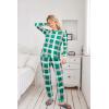 Ekouaer Women’s Pajama Sets Casual 2Pcs Sleepwear Long Sleeve Pullover Tops Long Joggers Pants with Pockets(Green Plaid)