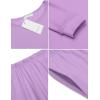 Ekouaer Women’s Pajama Sets Casual 2Pcs Sleepwear Long Sleeve Pullover Tops Long Joggers Pants with Pockets(Purple)