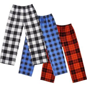 Ekouaer Boys Pajama Pants 3 Pack Sleep Kids Pajama Bottoms(B-pattern12)