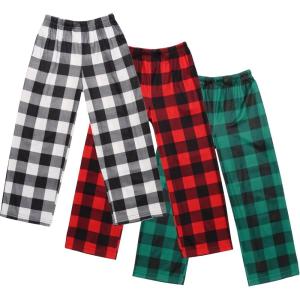 Ekouaer Boys Pajama Pants 3 Pack Sleep Kids Pajama Bottoms(B-pattern7)