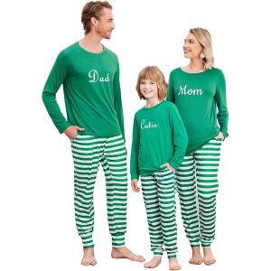 Ekouaer Matching Christmas Family Pajamas Sets Couples X-mas Holiday Pjs for Women Men