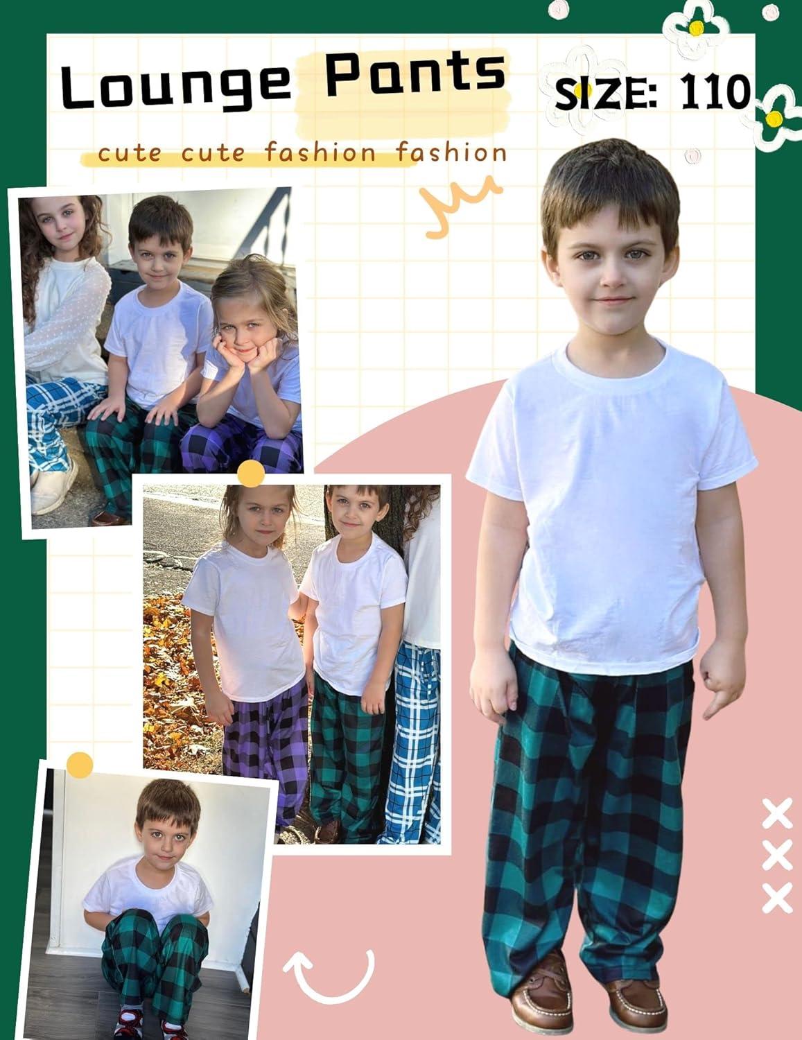 imageEkouaer Boys Pajama Pants Soft Lounge Pants Comfy Plaid Pajama Bottoms Elastic Waist PJS BottomsYarn Dyed Lattice8