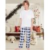 Ekouaer Boys Pajama Pants Soft Lounge Pants Comfy Plaid Pajama Bottoms Elastic Waist PJS Bottoms(A-yarn Dyed Lattice3-navy)