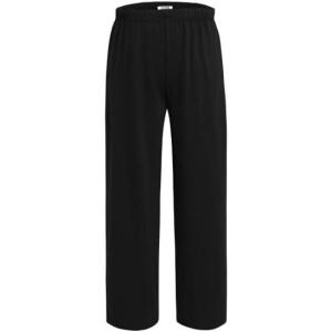 Ekouaer Boys Pajama Pants Soft Lounge Pants Comfy Plaid Pajama Bottoms Elastic Waist PJS Bottoms(Pure Black)