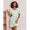 Ekouaer 3 Pack Nightgowns for Women Short Sleeve Sleep Shirts T Shirt Night Gown V Neck Nightshirts Soft Sleepwear Dress(Little Daisy/Blue Stars/Pink Stripes)