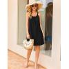 Ekouaer Cotton Nightgowns for Women Sleeveless Night Shirts Tank Sleepwer Pleated Scoopneck Sleepshirt S-3XL(Black)