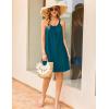 Ekouaer Cotton Nightgowns for Women Sleeveless Night Shirts Tank Sleepwer Pleated Scoopneck Sleepshirt S-3XL(Blue Green)