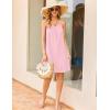 Ekouaer Cotton Nightgowns for Women Sleeveless Night Shirts Tank Sleepwer Pleated Scoopneck Sleepshirt S-3XL(Light Pink)