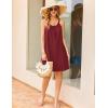 Ekouaer Cotton Nightgowns for Women Sleeveless Night Shirts Tank Sleepwer Pleated Scoopneck Sleepshirt S-3XL(Wine Red)